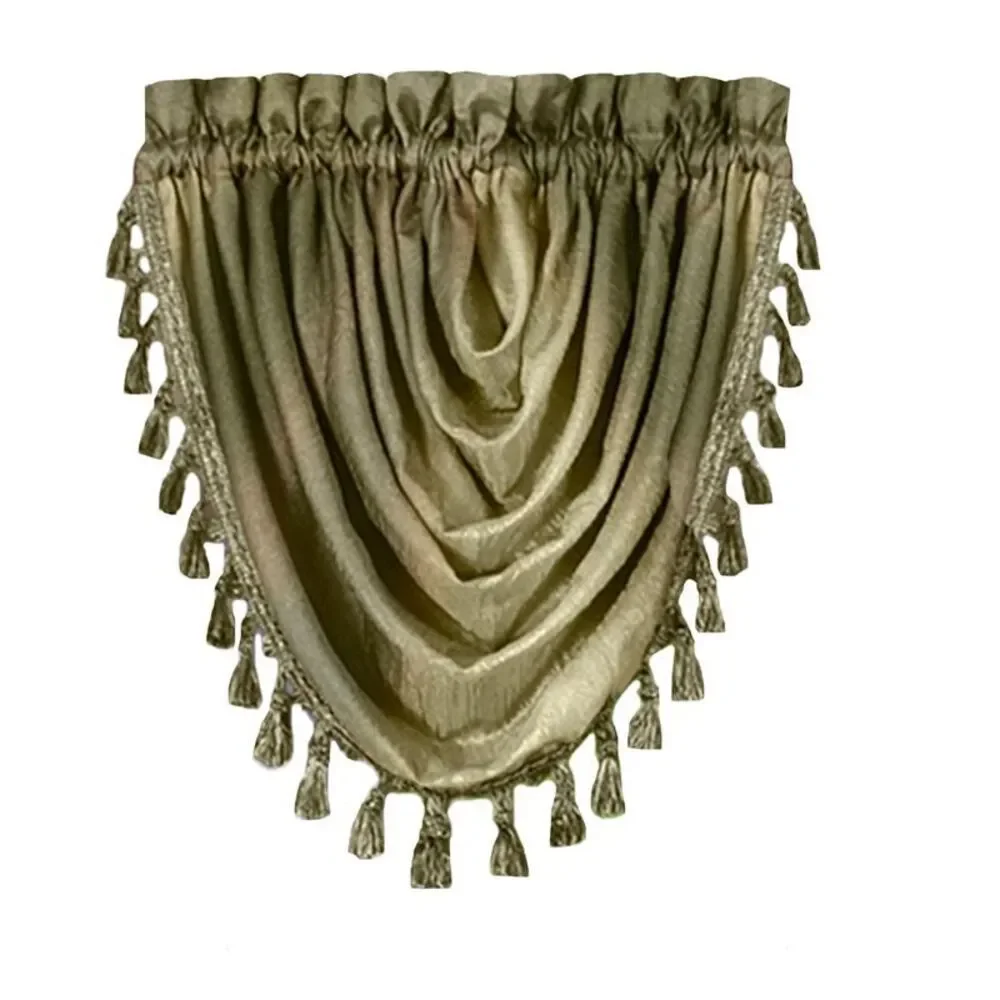 Woven Trends Valances for Windows, Ombre Curtains Modern Semi-Sheer Valance,